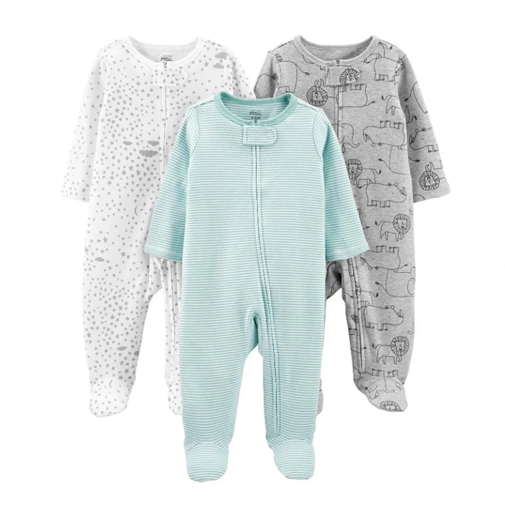 Baby Boy Girl 3-Pack Zipper Onesie
